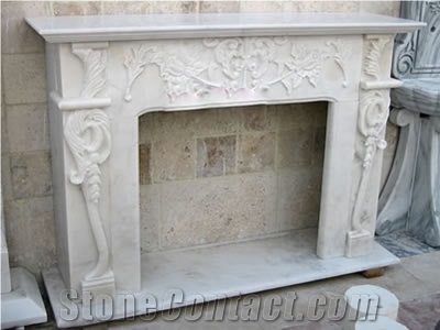 Fireplace Afyon White Marble