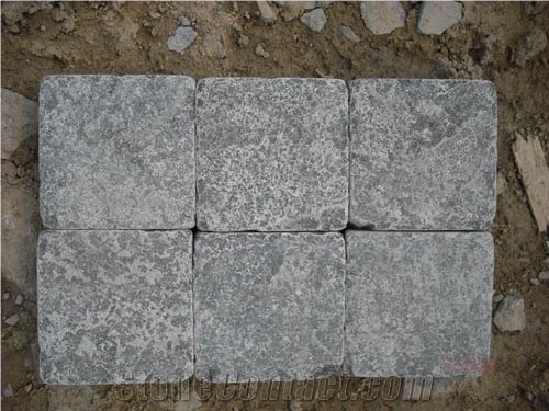 China Blue Limestone Flamed Tile