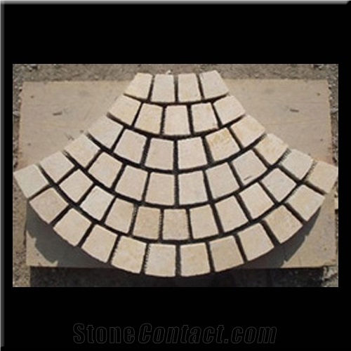 Chinese Beige Limestone Honed Mosaic