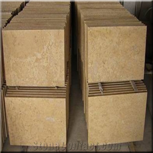 Chinese Beige Limestone Honed Tiles