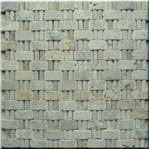 Cream Travertine Mosaic Tiles