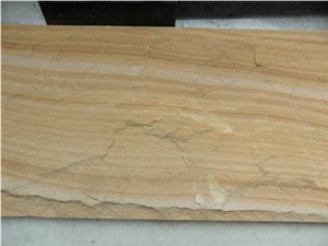 China Wooden Sandstone Slabs & Tiles, China Beige Sandstone