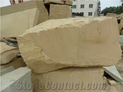 China Yellow Sandstone Block