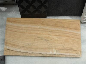 Wood Yellow Sandstone Slabs & Tiles, China Beige Sandstone