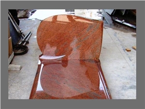 Indian Red Granite Monuments & Tombstones