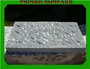 Picked Surface Viet Nam Grey Basalt Tile