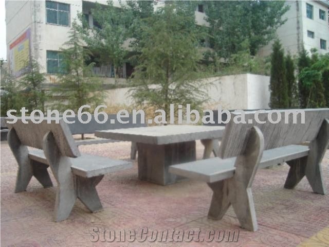 Granite Bench and Table