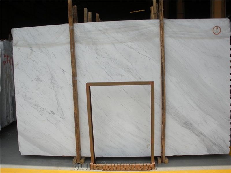 Polished Greek Volakas Marble Slabs, Greece White Marble for Wall, Flooring,Etc