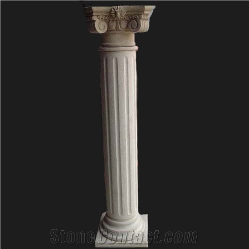 Stone Pillar, White Marble Column