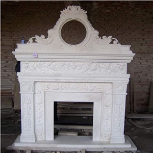 White Marble Fireplace