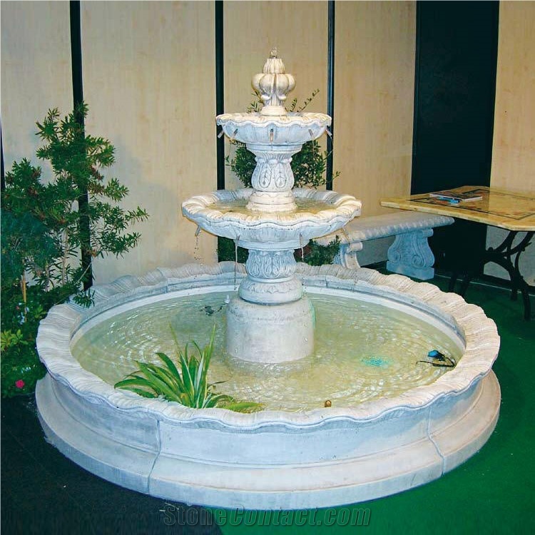White Marble Indoor Fountain
