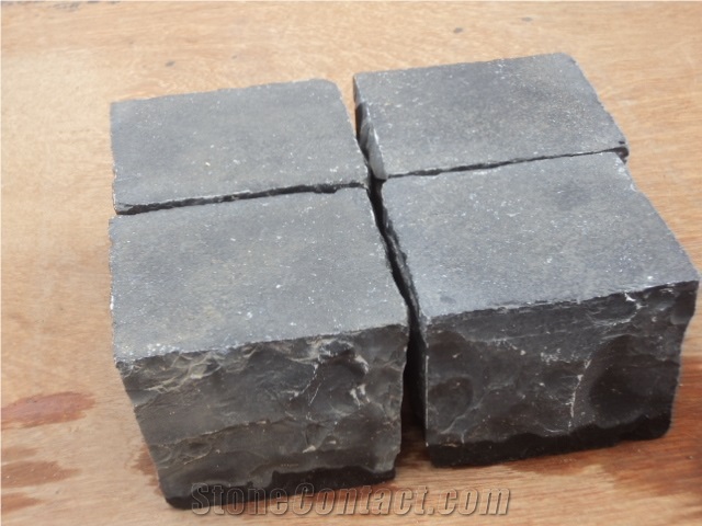 Cuddapah Black Limestone Cobble Stone,kadappa Black Limestone