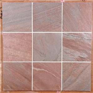 Molten Copper Quartzite Tile, India Red Quartzite