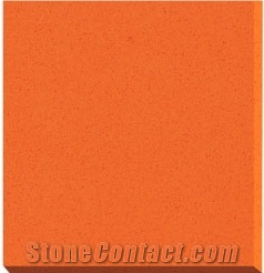 Orange Color Engineered Quartz Stone