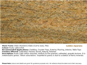 Golden Juparana Granite Slabs, Tiles