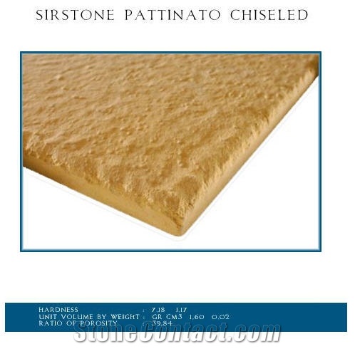 Sirstone Pattinato Chiseled Limestone Tile,yellow Limstone