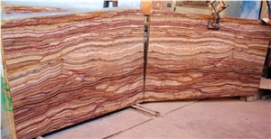 Red Wooden Onyx Slabs