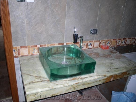 Light Green Onyx Vanity Top From, Best Bathroom Vanity Tops Philippines