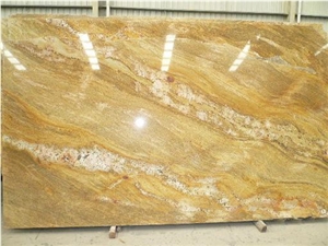 Imperial Gold Granite Slabs, India Yellow Granite