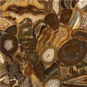 Brown Agate Semi Precious Stone Tile