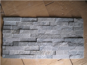 Flat Face Wall Brick.Quartzite Natural S, Grey Quartzite Cultured Stone