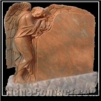 Red Marble Headstone