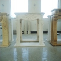 Indoor Fireplace, White Marble Fireplace