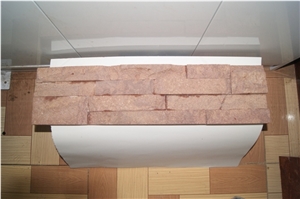 Pink Sandstone for Wall Cladding, Wall Decorati