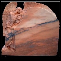 Sell Marble Carved Headstone, Red Marble Headstone