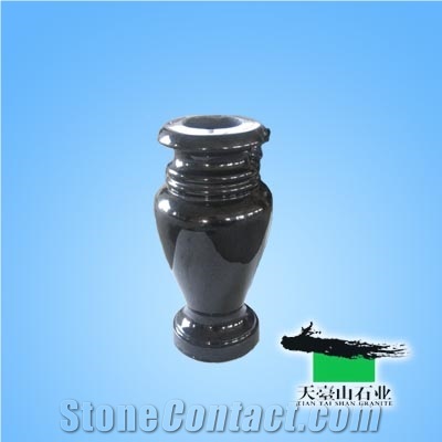 Shanxi Black Urn,Vase, Shanxi Black Granite Urn