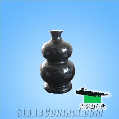 Shanxi Black Urn,Vase, Shanxi Black Granite Urn