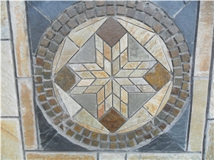 Slate Mosaic Medallions ,slate Mosaic