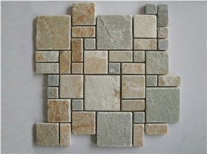 Slate Mosaic Mesh Tile,slate Mosaic