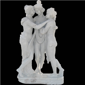 Stone Lady Figure Statue, White Marble Statue