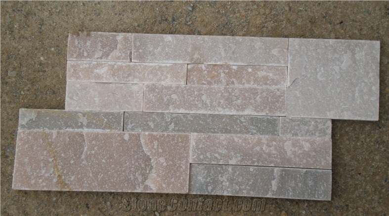 Wall Cladding Stone, S1120 Wall Stone, Pink Quartzite Wall Cladding