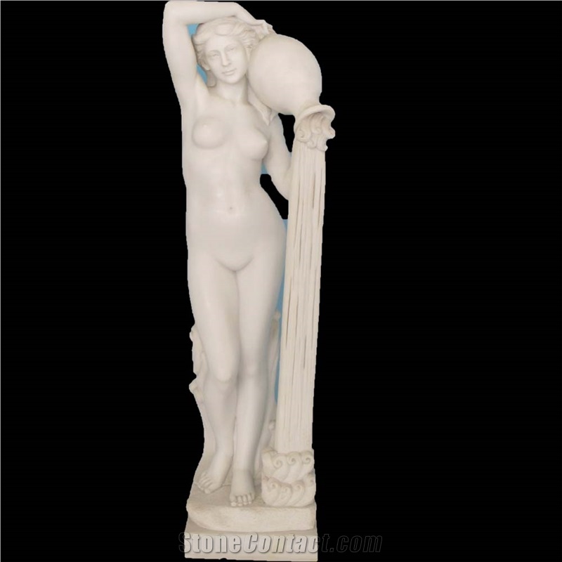 White Marble Stone Figure Sculpture
