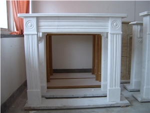 White Marble Stone Firplace