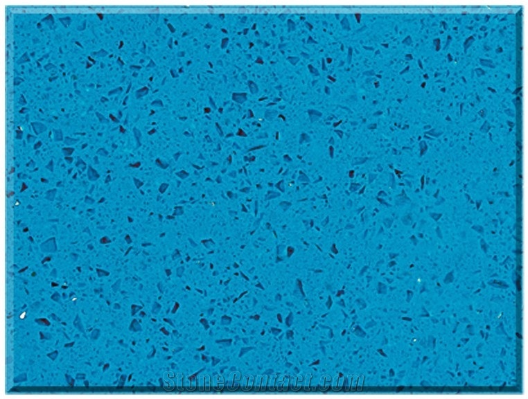 Crystal Blue Artificial Quartz Tile