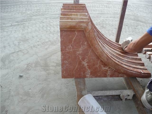 Special Shaped Red Marble Border