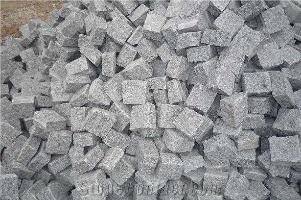 G603 Cobble Stone,sesame White Granite, China Grey Granite Cobble Stone