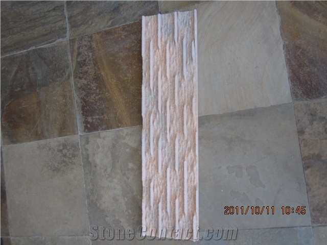 Grooved Panel, White Quartzite Cultured Stone
