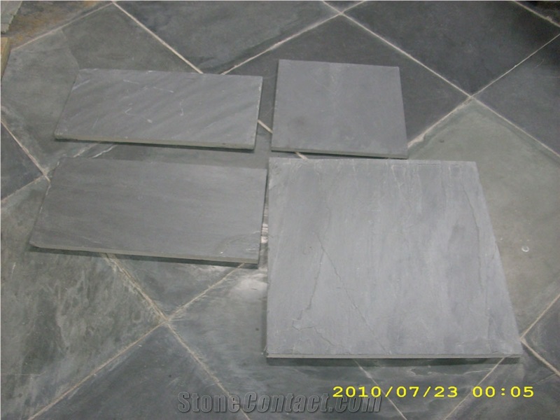 Black Flooring Slate-001,Black Slate Slabs & Tiles