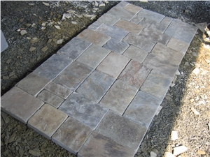 Rust Slate Tumbled Paving Stone, Grey Slate Paving Stone