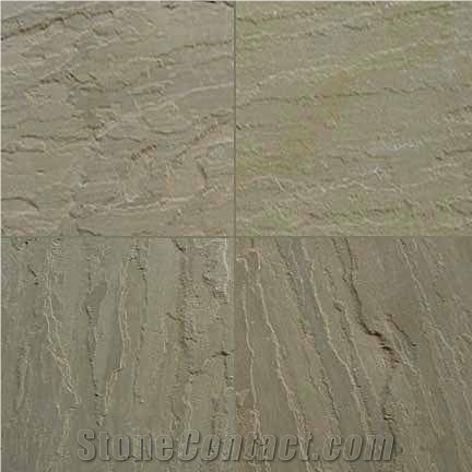Raj Green Sandstone Paving Slabs 25-35 mm Thick