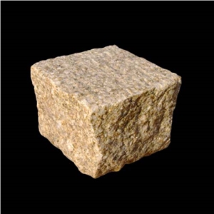 Yellow Granite Cube Stone
