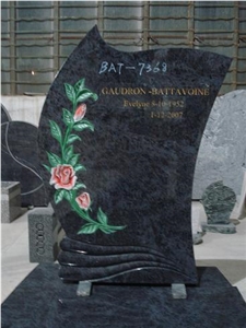 Bahama Blue Monuments/Tombstones with Colored Flowers