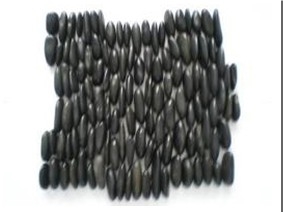 Black Stand River Stone Tile