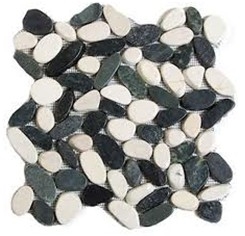 Mixed Sliced Pebble Mosaic Tile