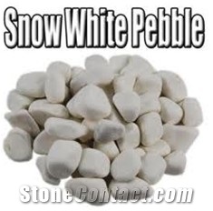 Snow White River Stone, White Marble River Stone