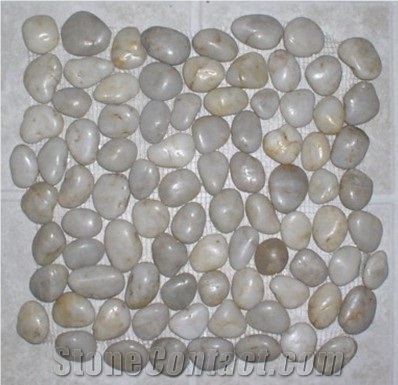 White Mosaic Pebble Tile